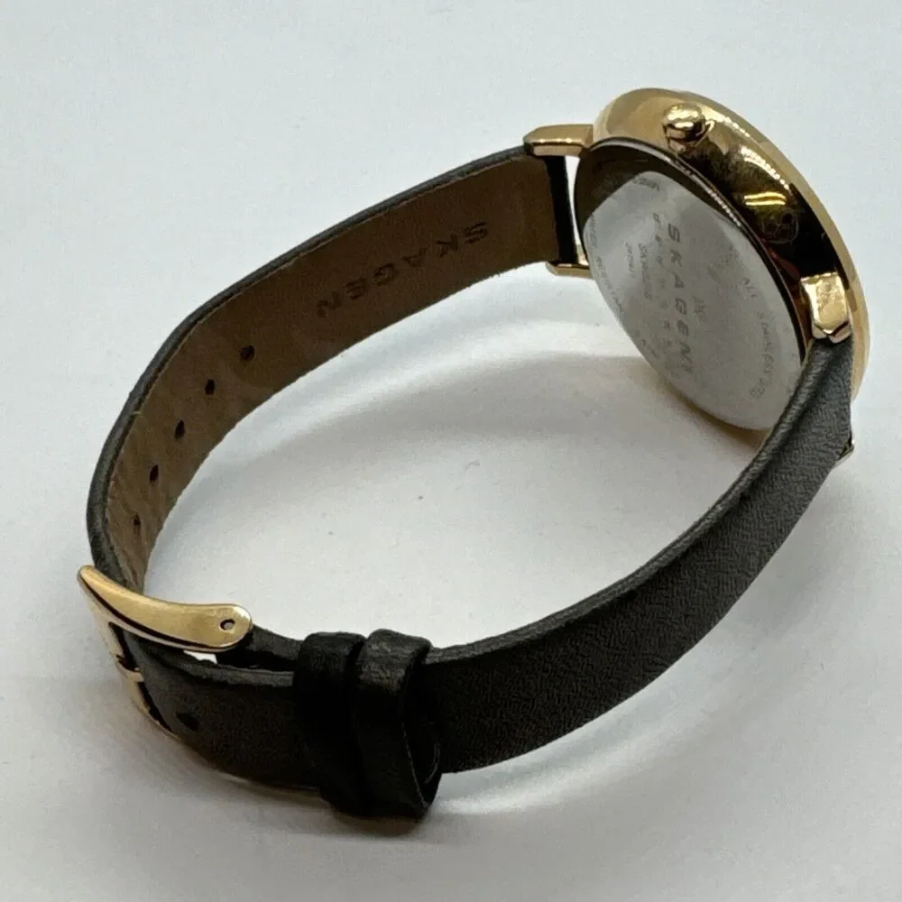 Skagen Ditte SKW2216 Women's Gray Leather Analog Dial Quartz Wrist Watch JNA563